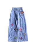 Floral Sweats- White