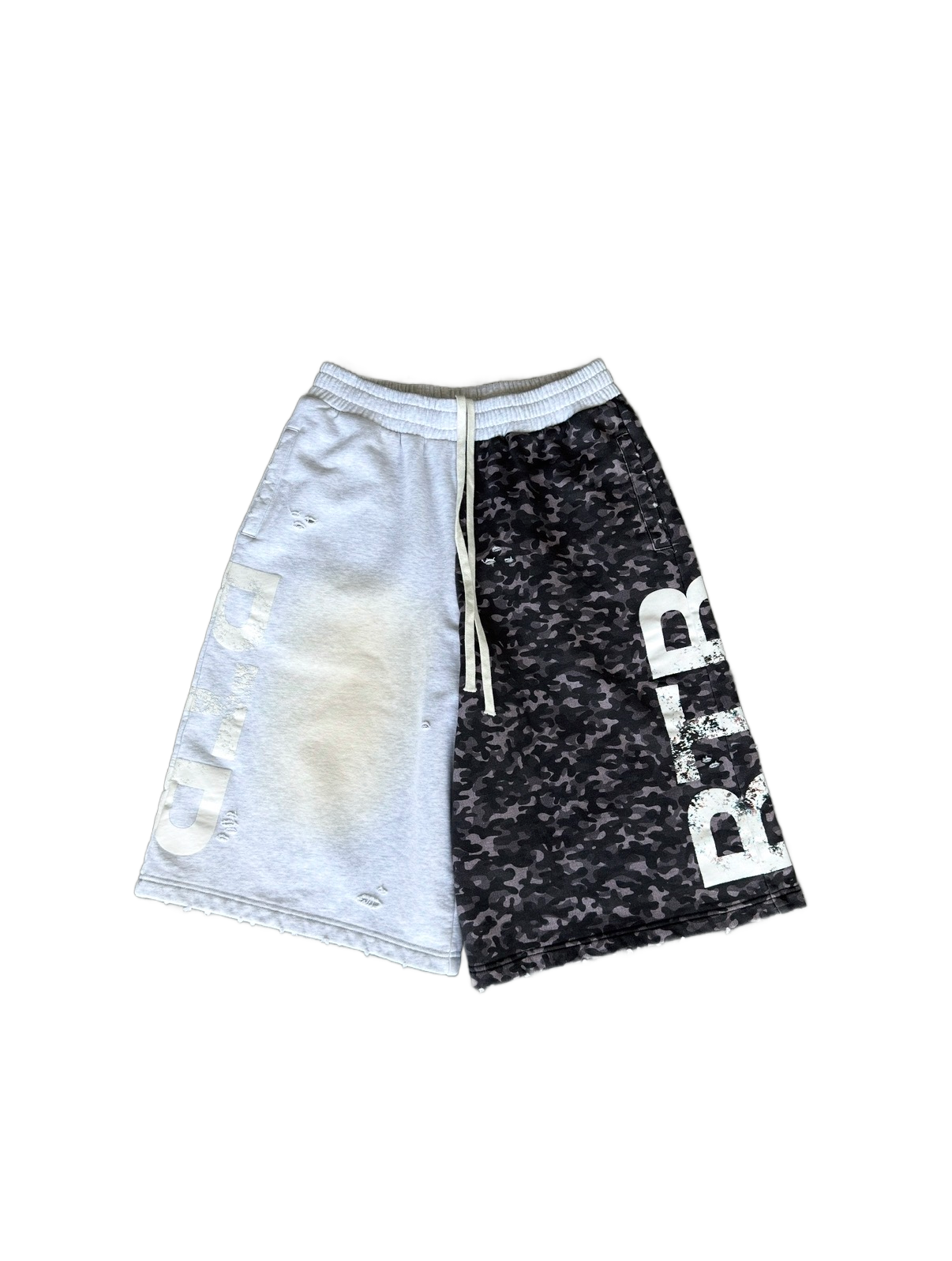 Gray Two-Faced Shorts